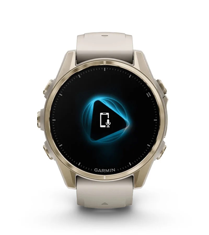 Умные часы Garmin Fenix 8, 43 мм, AMOLED, Silver with White Stone silicone band