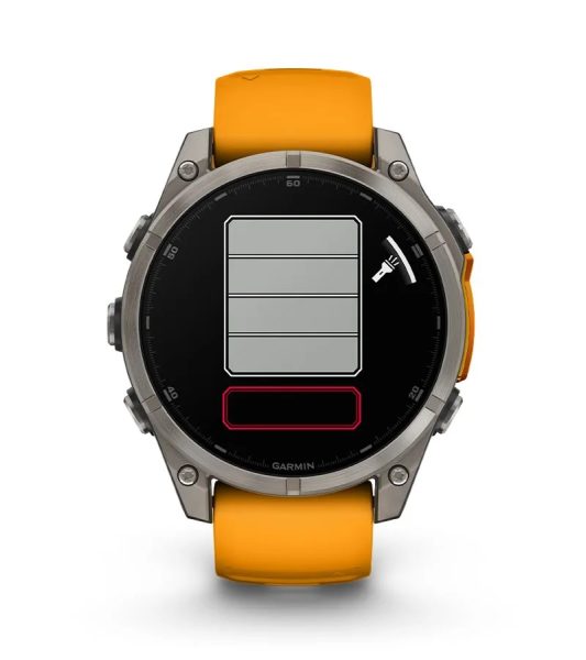 Умные часы Garmin Fenix 8, 47 мм, AMOLED, Sapphire bare Titanium, graphite with titanium band plus graphite silicone band